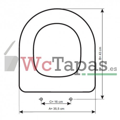 Tapa de WC Roca Meridian N Compact compatible - Vainsmon