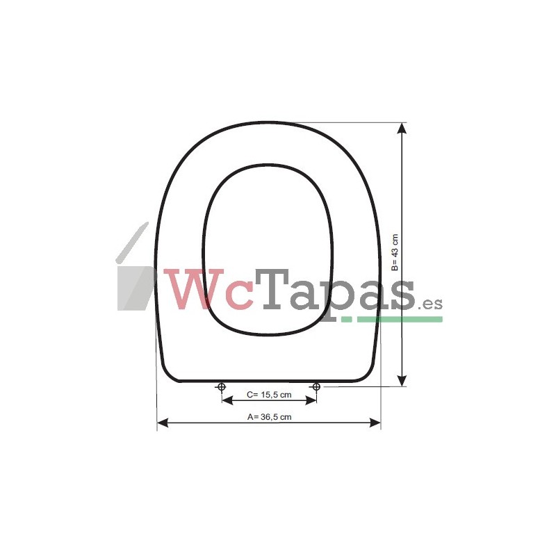 Tapa Wc COMPATIBLE Meridian Compacto Roca